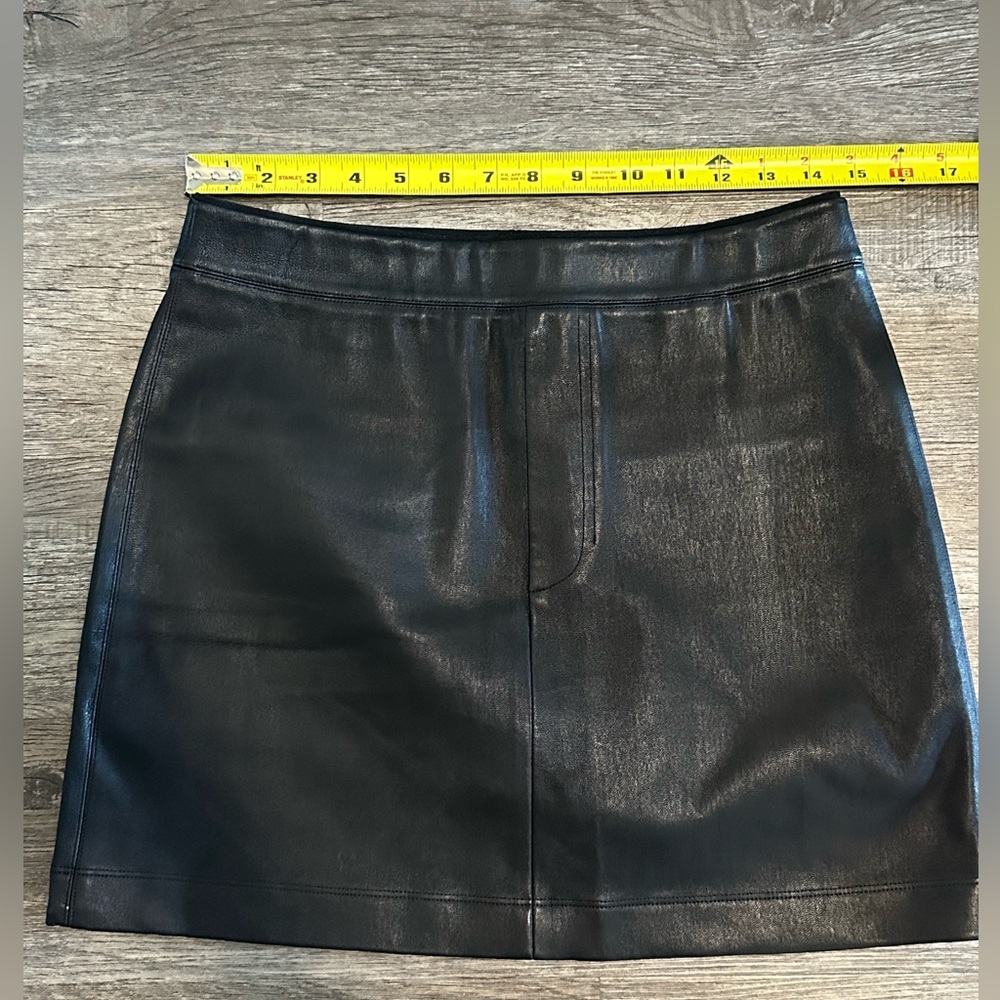 Like new Helmut Lang stretch lamb skin black Leather Skirt